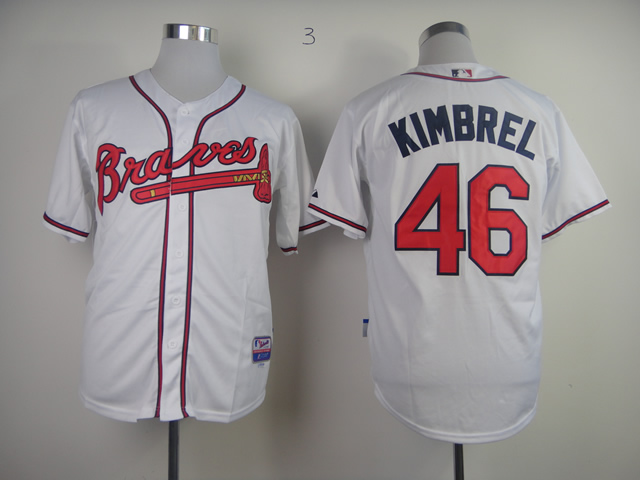 Men Atlanta Braves #46 Kimbrel White MLB Jerseys